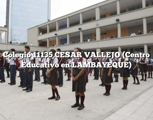 Colegio 11135 CESAR VALLEJO (Centro Educativo en LAMBAYEQUE)