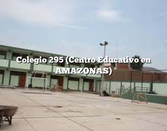 Colegio 295 (Centro Educativo en AMAZONAS)
