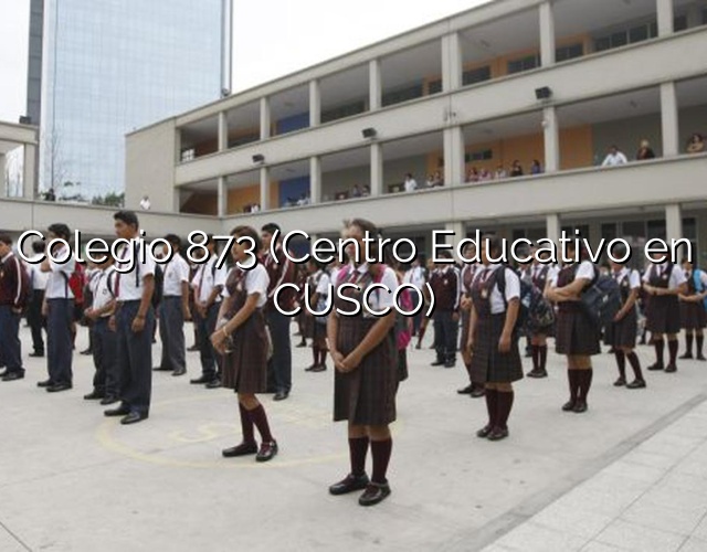 Colegio 873 (Centro Educativo en CUSCO)