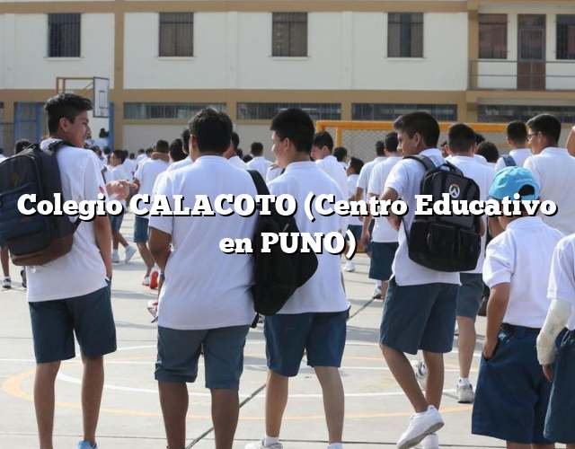 Colegio CALACOTO (Centro Educativo en PUNO)