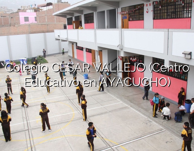 Colegio CESAR VALLEJO (Centro Educativo en AYACUCHO)