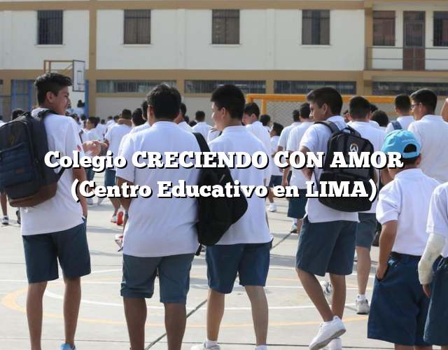 Colegio CRECIENDO CON AMOR (Centro Educativo en LIMA)