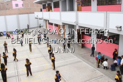 Colegio JOAQUIN FERRER BENIEL (Centro Educativo en JUNIN)