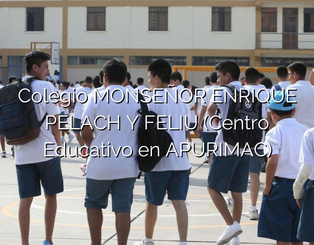 Colegio MONSEÑOR ENRIQUE PELACH Y FELIU (Centro Educativo en APURIMAC)